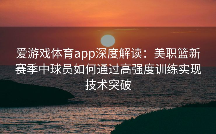 爱游戏体育app深度解读：美职篮新赛季中球员如何通过高强度训练实现技术突破