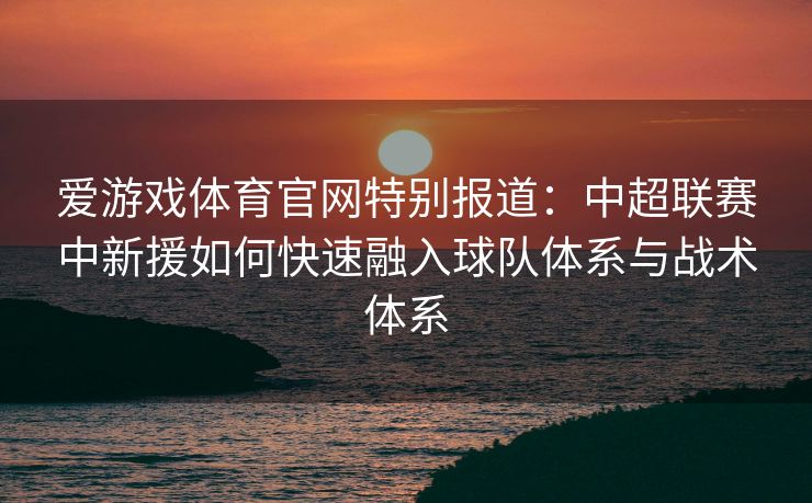 爱游戏体育官网特别报道：中超联赛中新援如何快速融入球队体系与战术体系